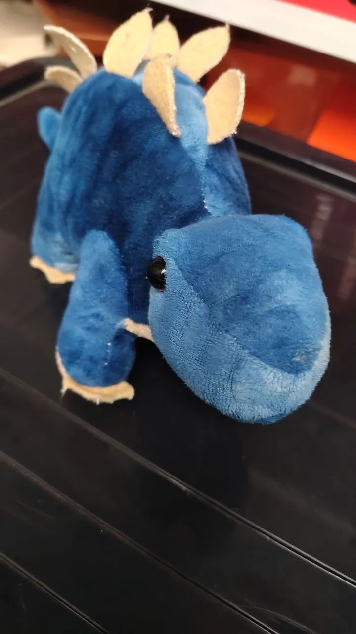 Dinossauro de pelúcia azul - Foto 2