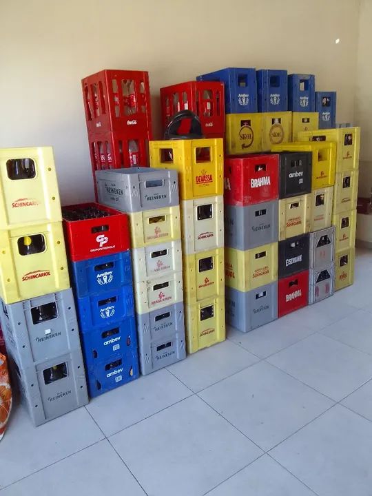 cx completa  e garrafas  