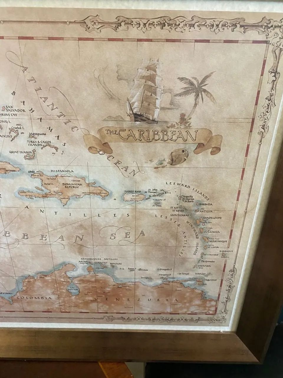 Quadro Mapa Caribe  - Foto 5