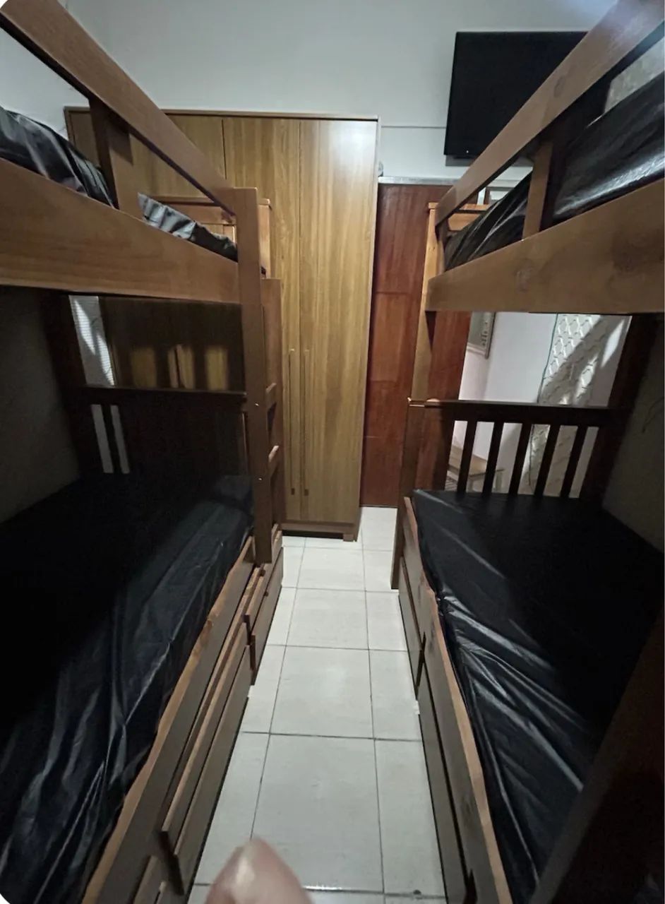 Beliche com cama auxiliar madeira maciça