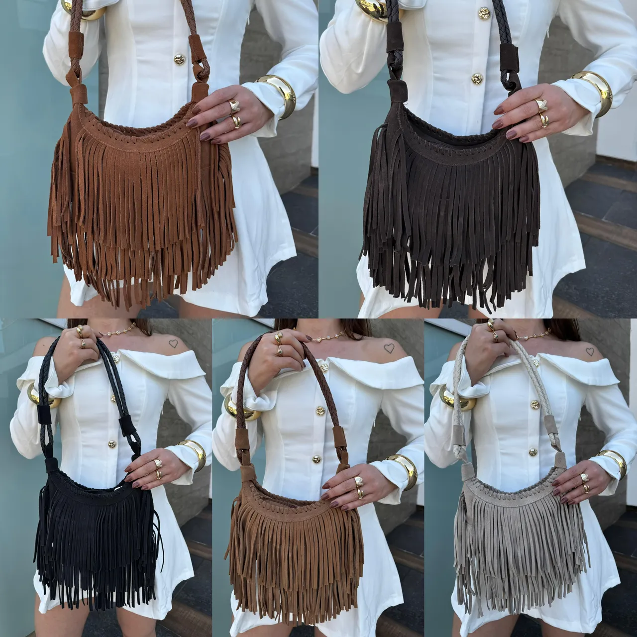 Bolsa de Franjas Estilosa - Diversas Cores!