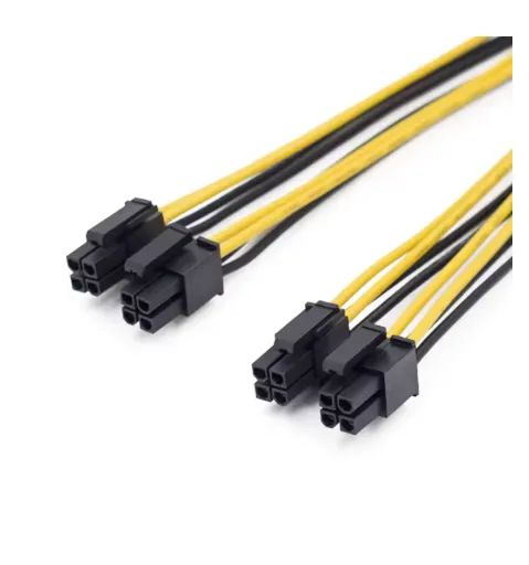 Cabo Adaptador PCI-e 8 Pinos Macho para 2x PCI-e (4+4) 8 Pinos para GPU - 20cm - Foto 3