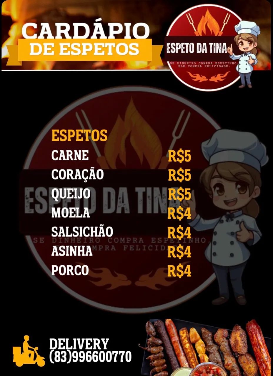 ENCOMENDA DE ESPETINHOS 