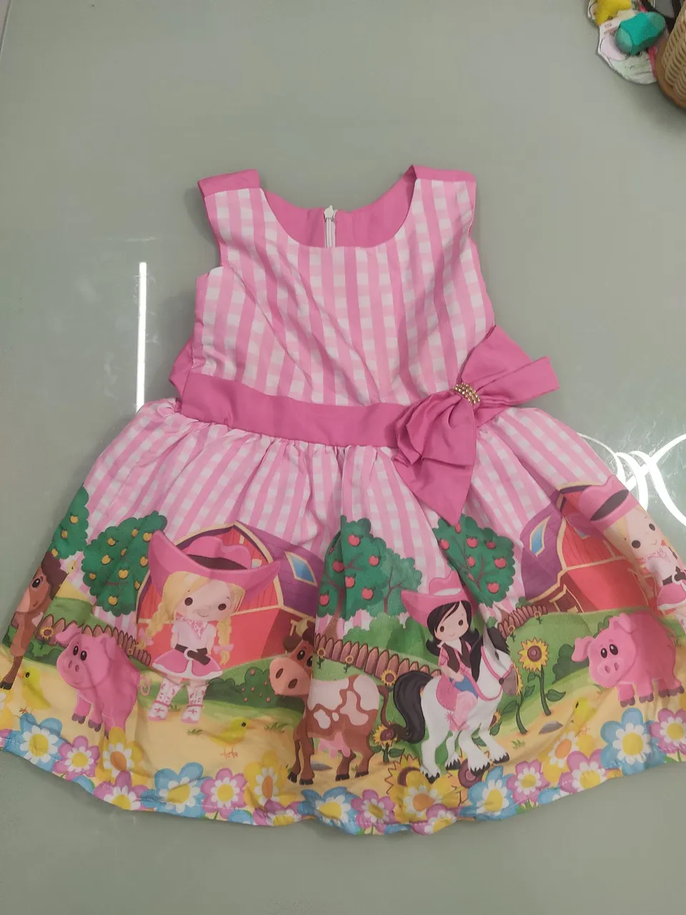 Vestido Infantil são João Fazendinha