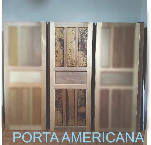 PORTA AMERICANA DE MADEIRA MACIÇA MISTA PARA PINTURA - PEÇA ÚNICA - Foto 3