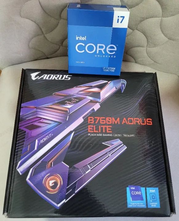 Intel Core I7 13700k + Placa Mae B760M AORUS ELITE - Foto 2