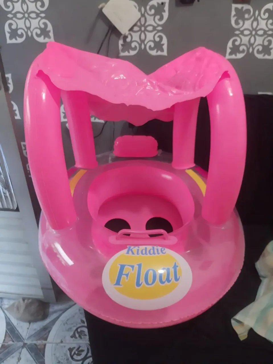Boia inflável para bebê com cobertura