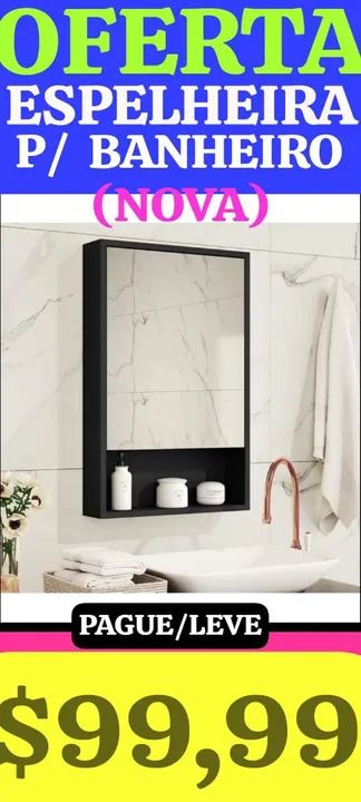 DESAPEGO! ESPELHEIRA P/ BANHEIRO, LEIAM: - Foto 2
