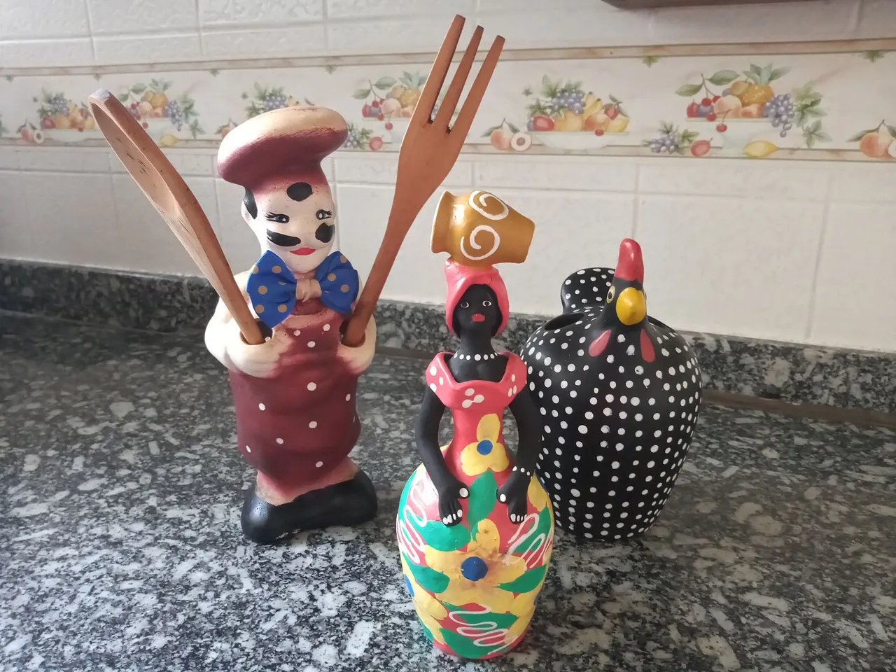Conjunto de Esculturas Decorativas para Cozinha
