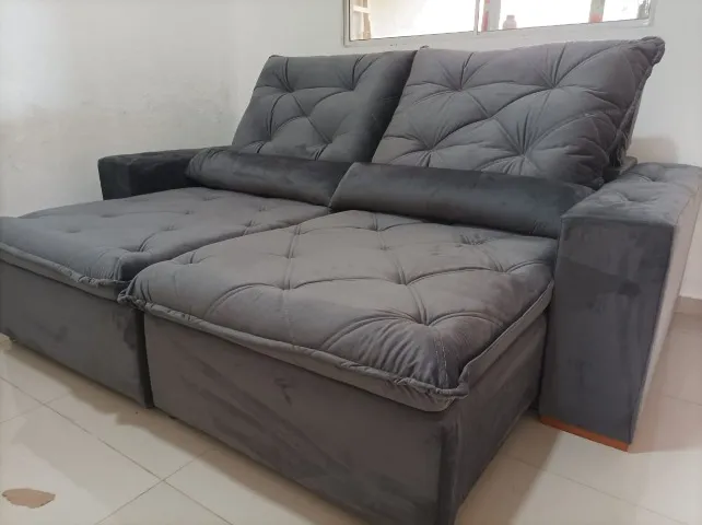 SOFA RETRATIL E RECLINAVEL 2.30 SUPER RESISTENTE