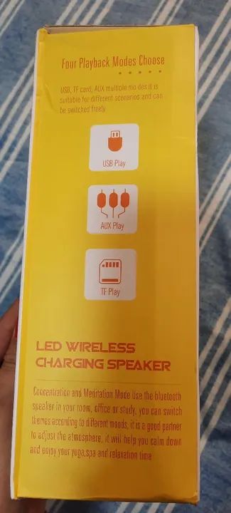Caixa de Som Bluetooth com Carregador Wireless e Luz LED - Foto 5