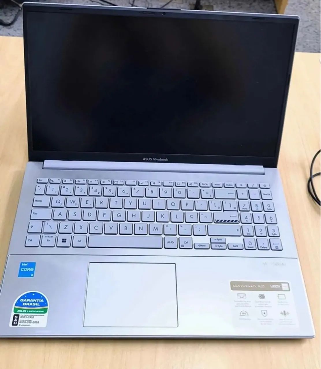 NOTEBOOK ASUS I3-N305 NOVO,NOTA FISCAL,GARANTIA ATÉ 2026,04GB MEMÓRIA RAM,SSD NVME 256GB
