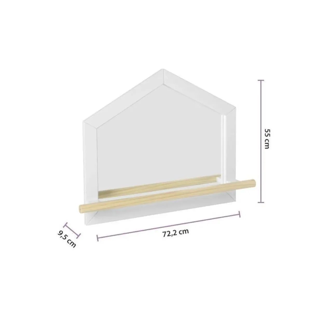 Espelho Montessoriano Casinha Madeira e espelho de verdade - Foto 3