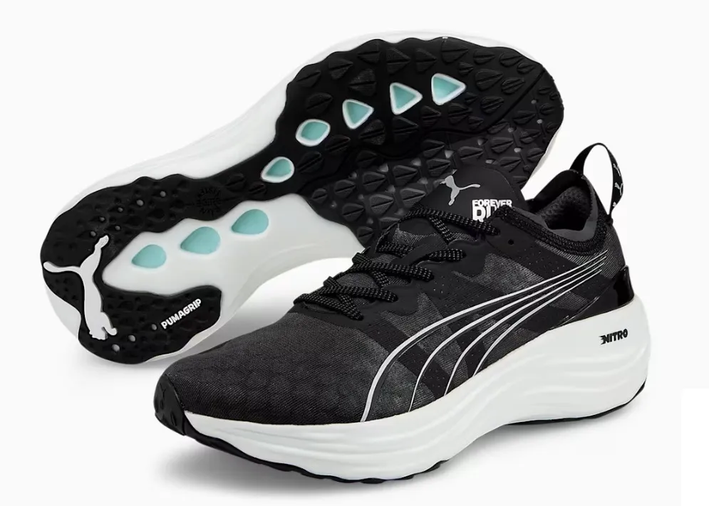 Tênis Puma Forever Run Nitro - Preto e Branco