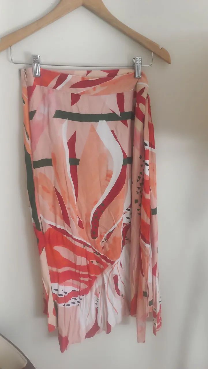 Saia longa estampa floral 