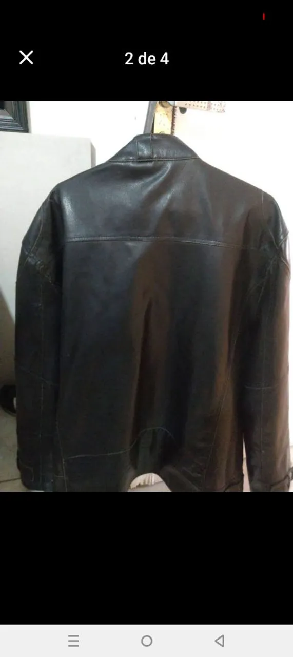 Jaqueta de Couro Preta