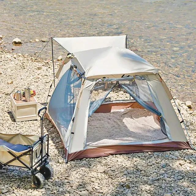 Barraca Camping Iglu De Acampamento Trilhas 4 Pessoas Cor Cinza - Foto 4