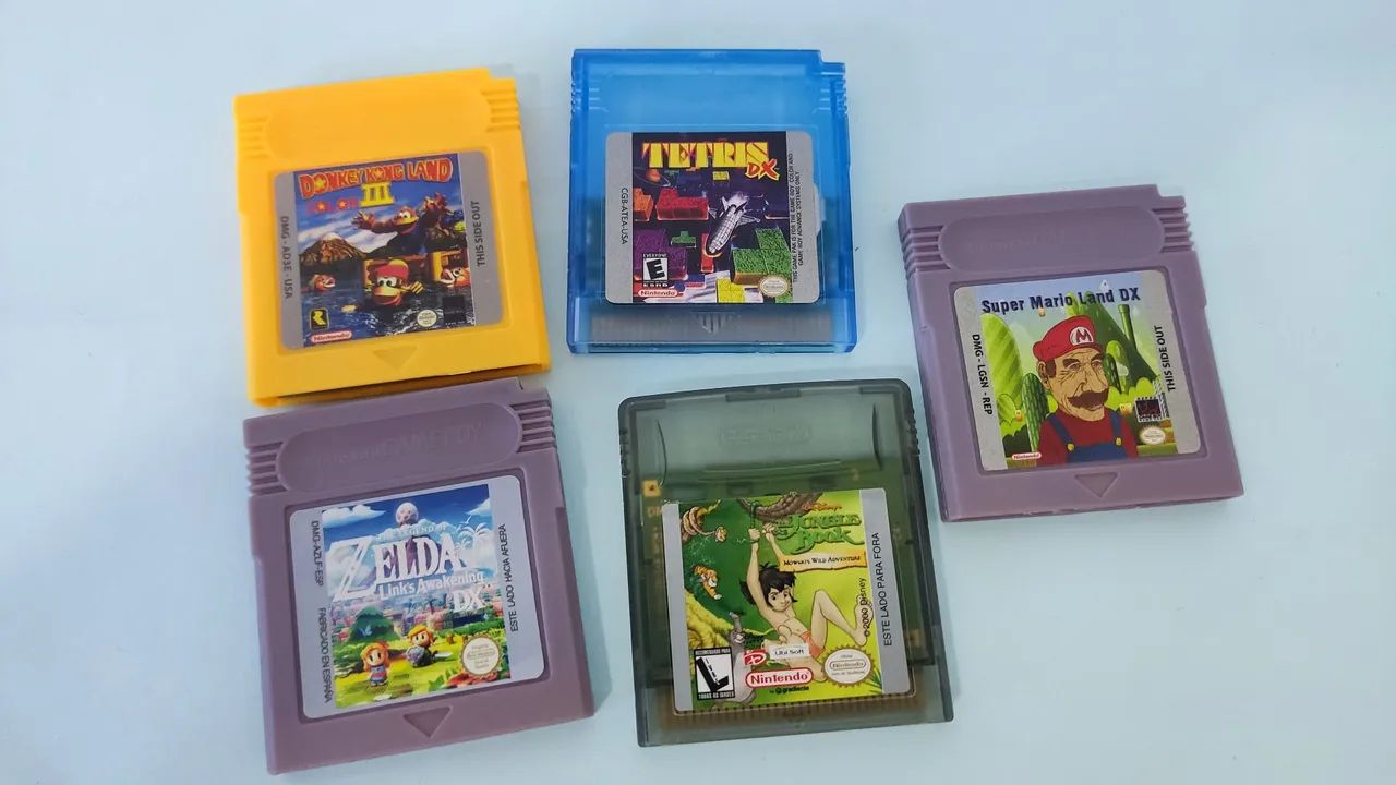 Lote de 5 Cartuchos de Jogo Game Boy - Diversos Títulos