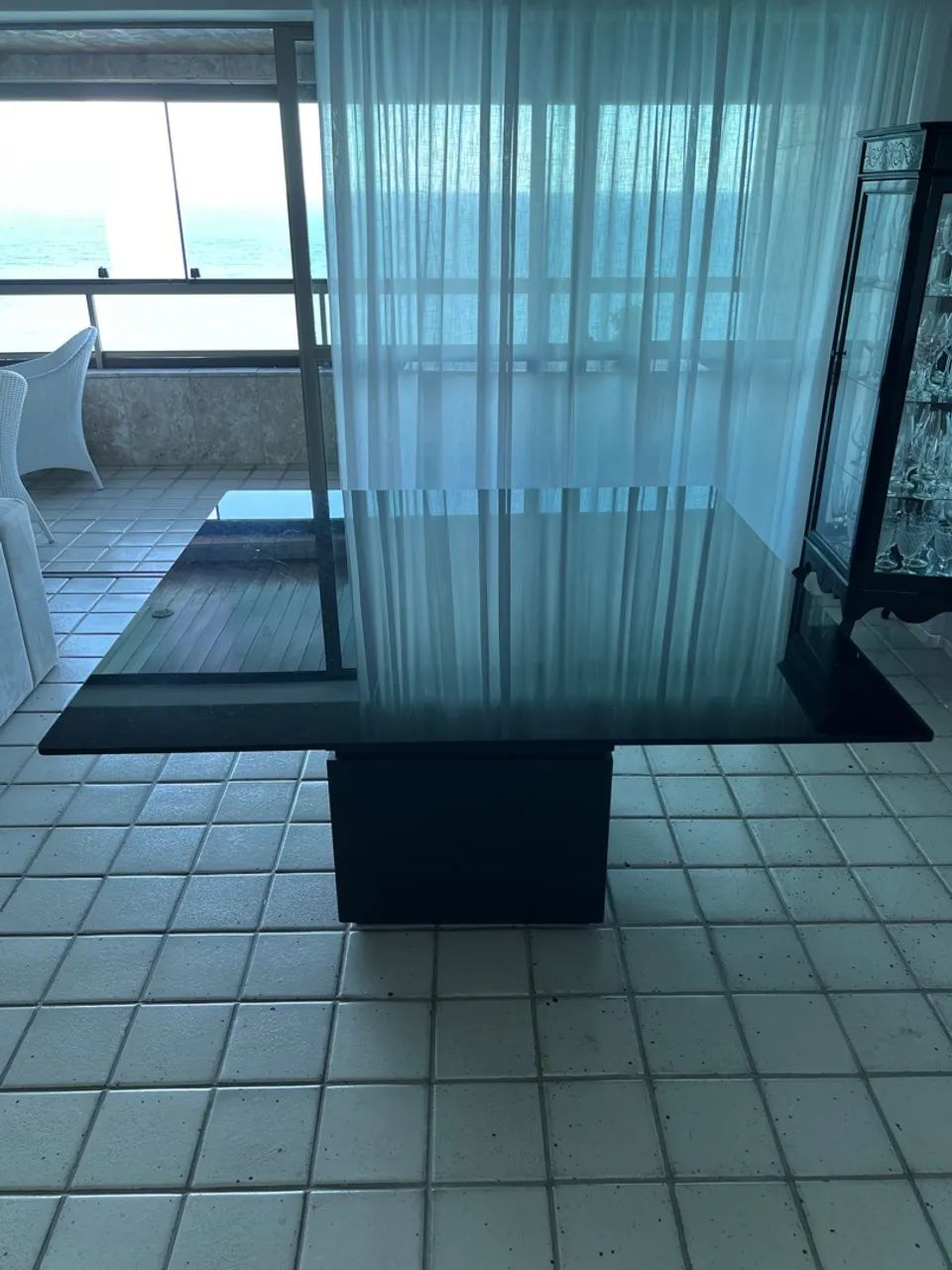 Mesa de Jantar Quadrada de Vidro - Foto 2