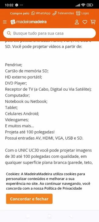 Mini Projetor Portátil Data Show USB HDMI  - Foto 6