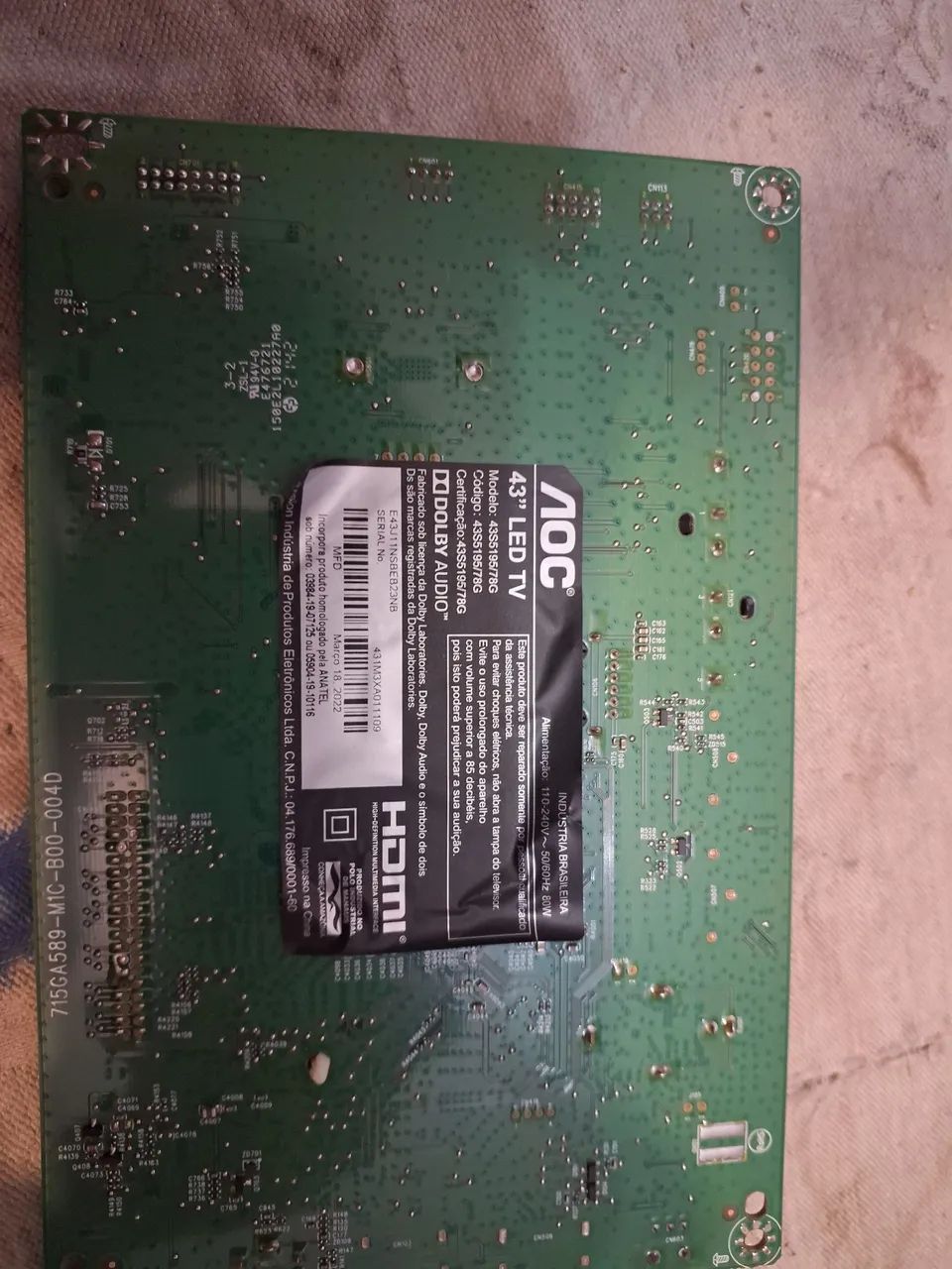 Placa principal aoc 43s5195/78g - Foto 2