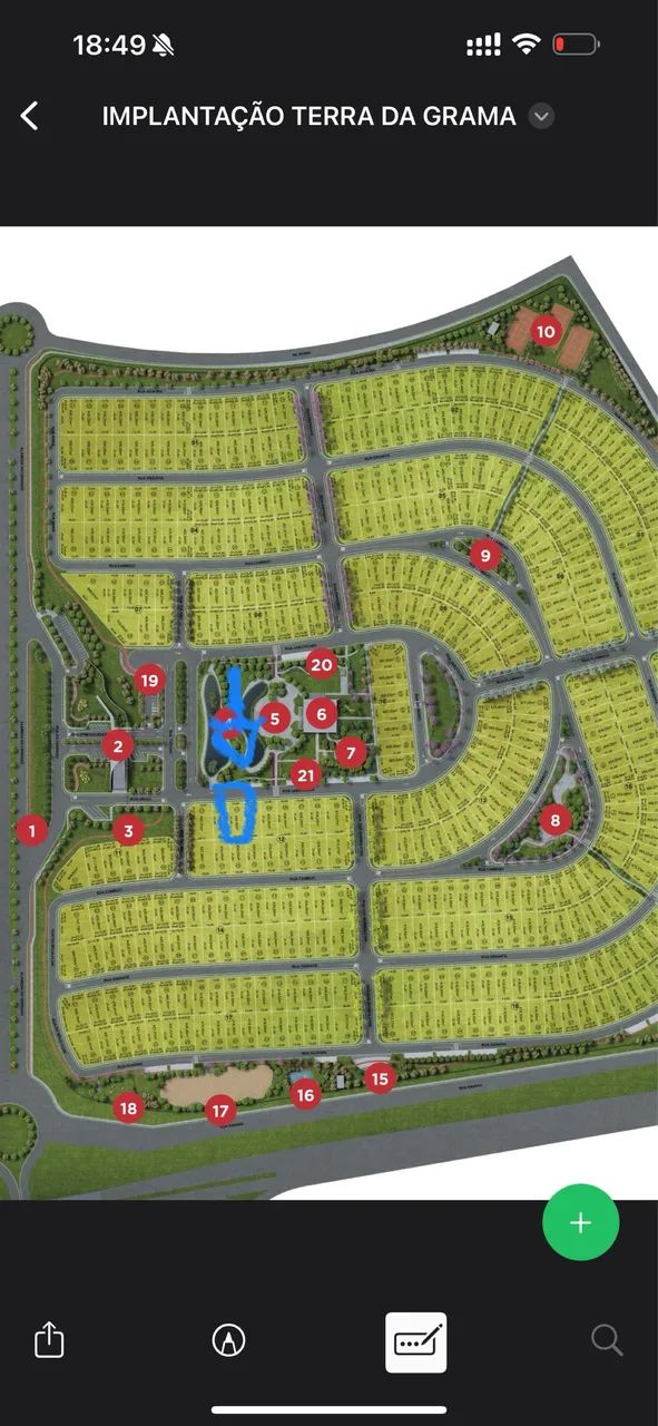 Terreno Frente a Praça Central - Opus Terra da Grama