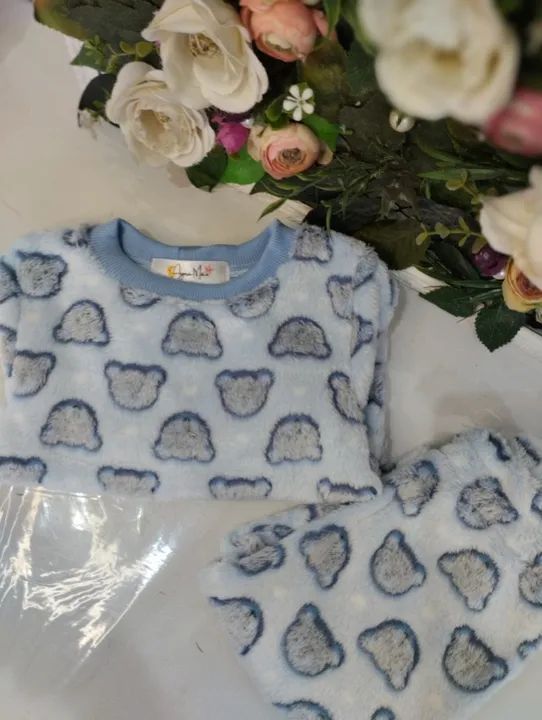 Conjunto pijama infantil Fleece peluciado Tam 1/2