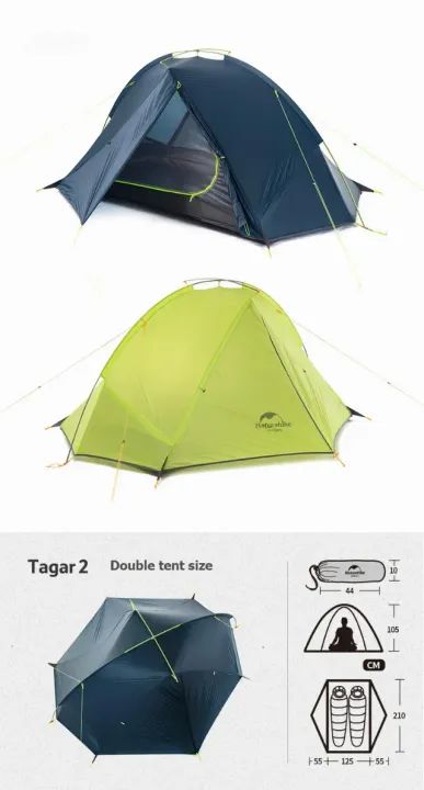 Barraca Camping Naturehike Ultralight modelo TAGAR2 Tecido 20D - Foto 5