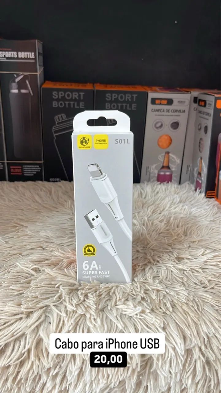 Cabo para iPhone USB - Carregamento Super Rápido