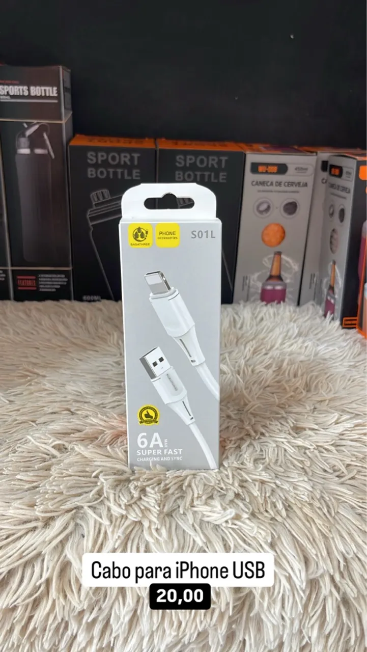 Cabo para iPhone USB - Carregamento Super Rápido