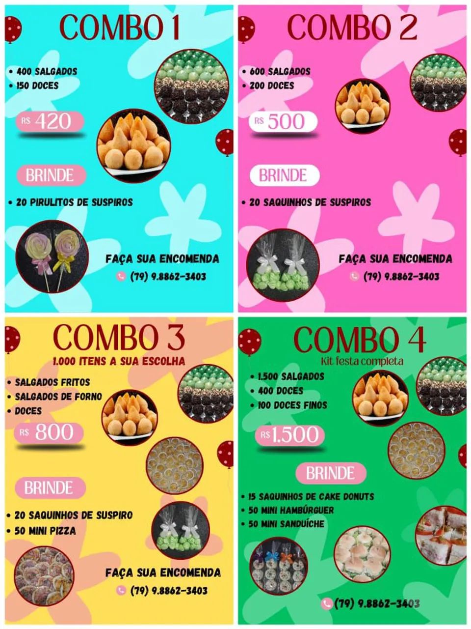 Salgados e doces 