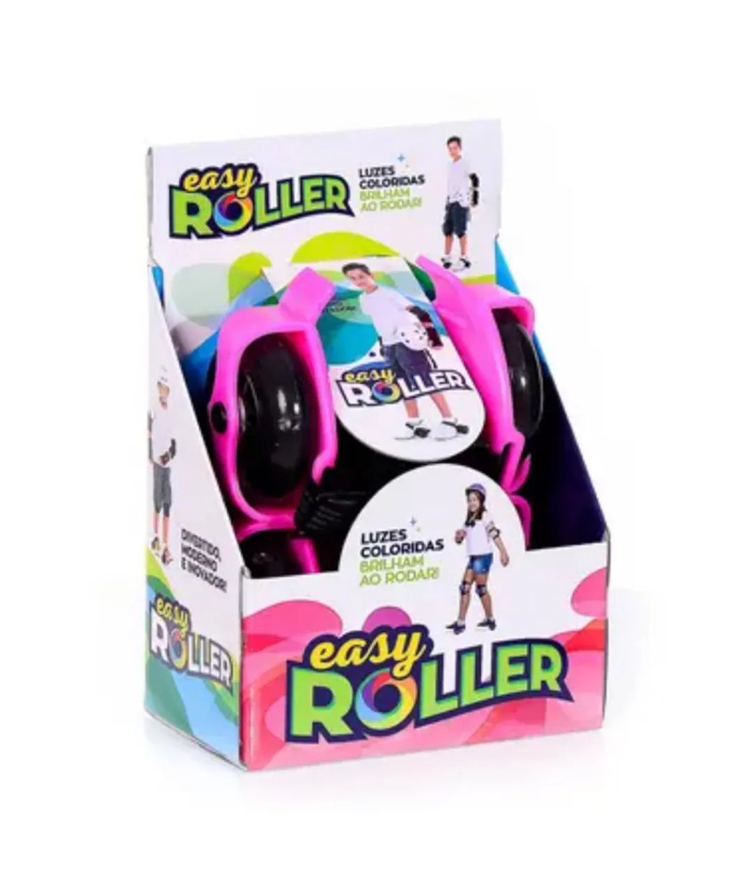 Rodinhas p/ Tênis com Luz LED - Easy Roller - Rosa