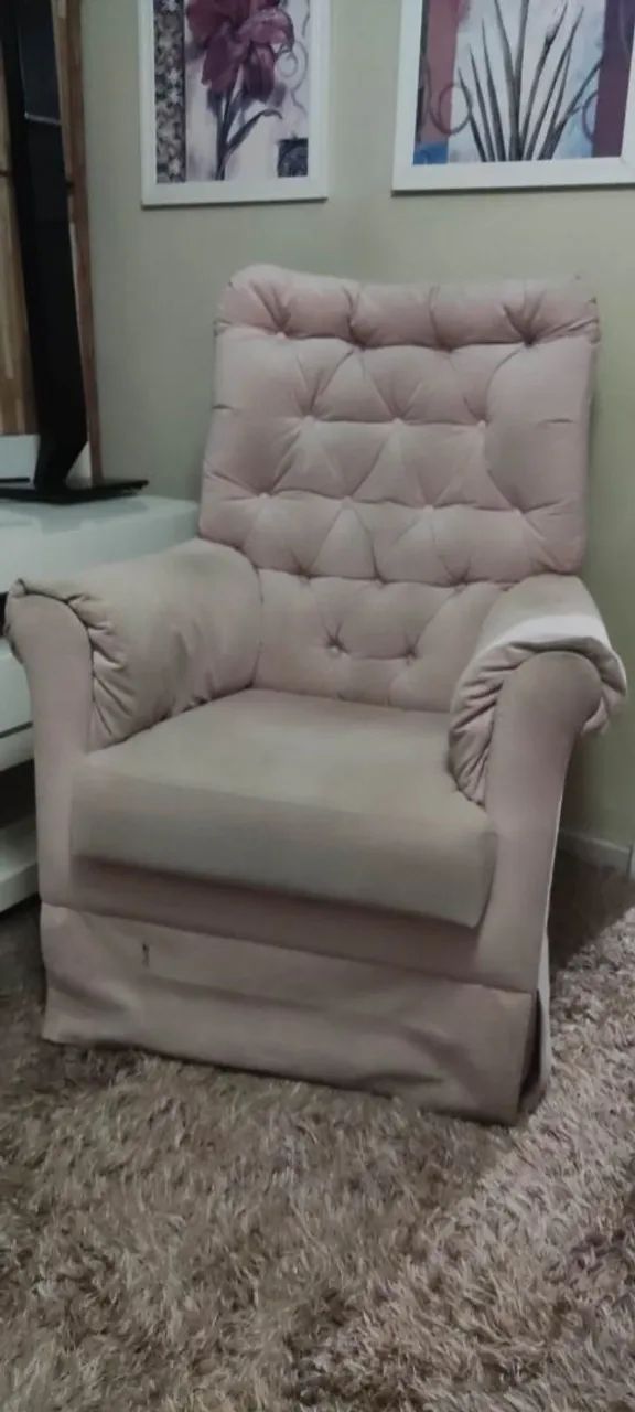 Poltrona de balanço capitonê luxo - Foto 2