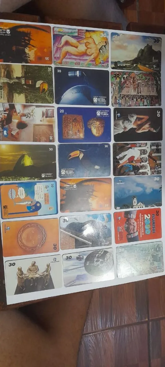 Coleção de Cartões Telefônicos Antigos