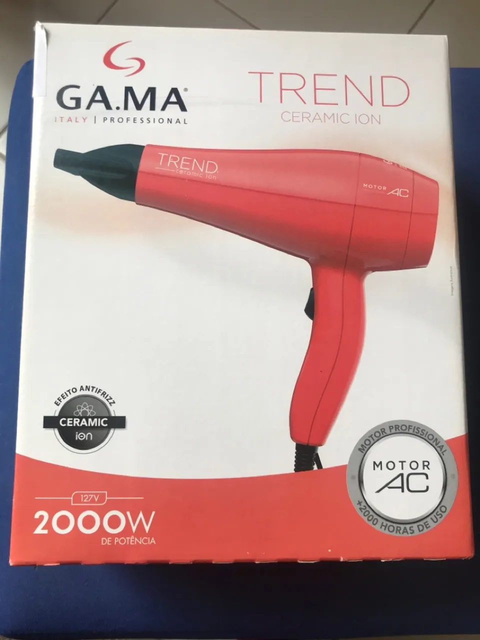 Secador de Cabelo GAMA Italy Trend Ceramic Ion 2000W