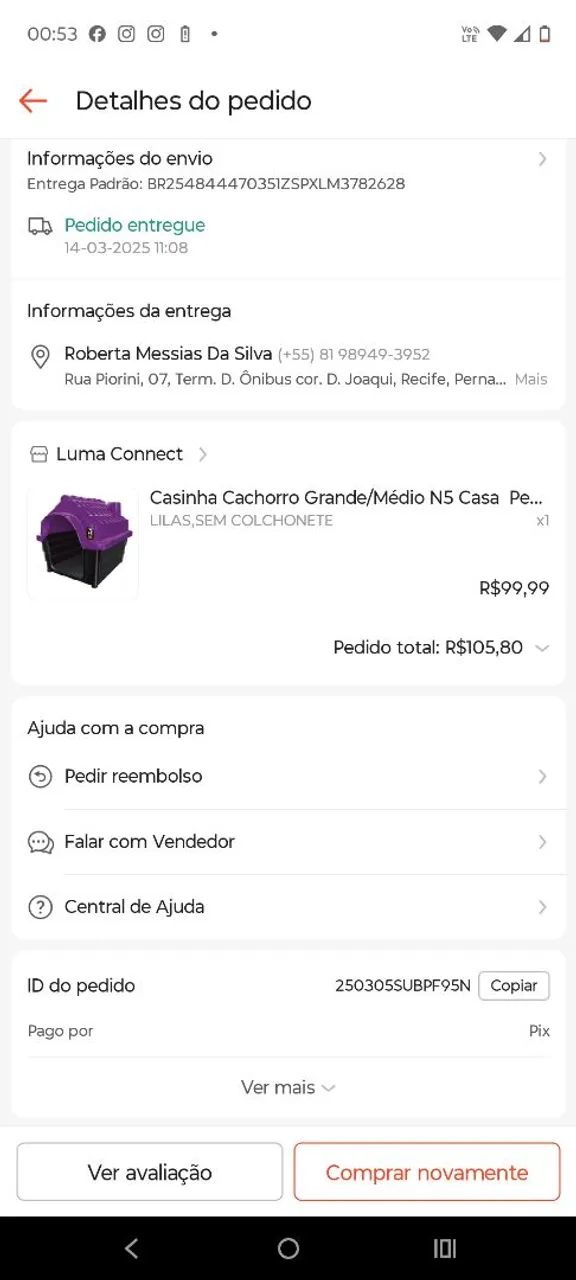 Casinha Cachorro Grande/Médio N5 Casa Pet