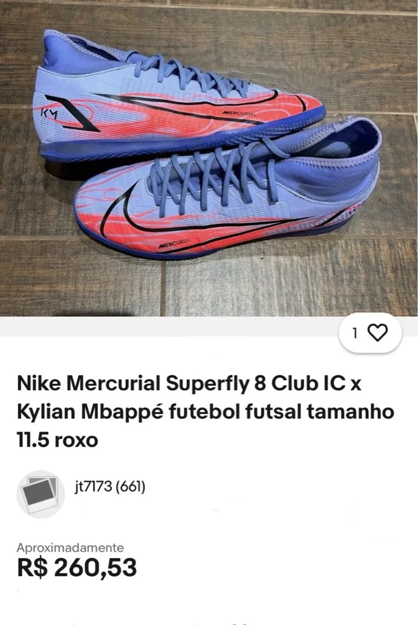 Chuteira Nike Mercurial Futsal