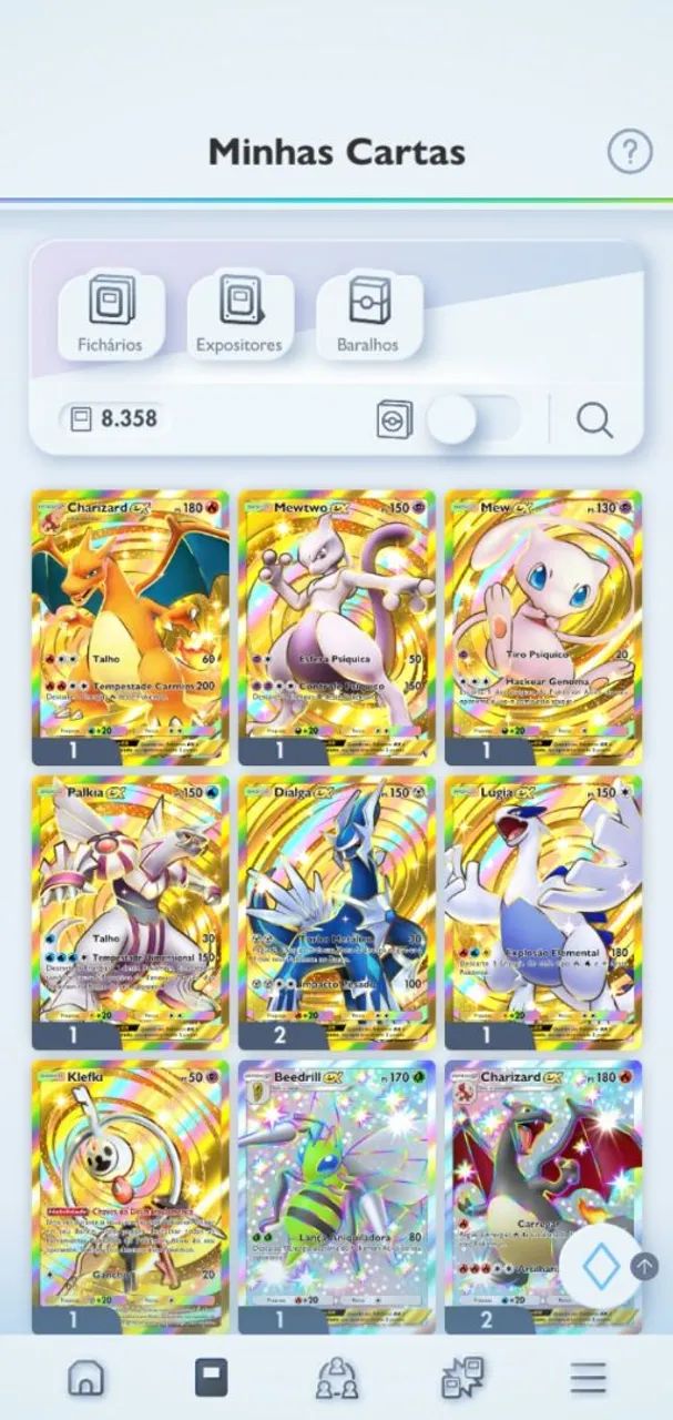 Conta Pokémon TCG Pocket Nível 50+8.358 Cartas + 1.987 ampulheta de pacote. - Foto 6