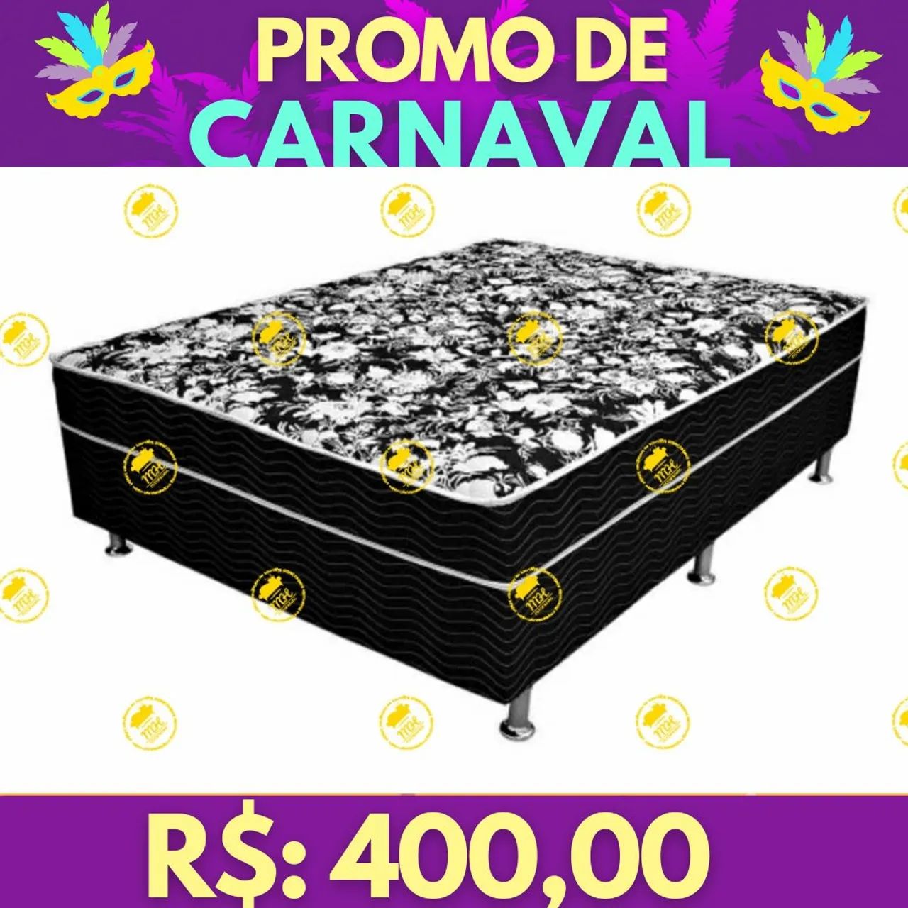Cama Box Casal com espuma D33 - Foto 3