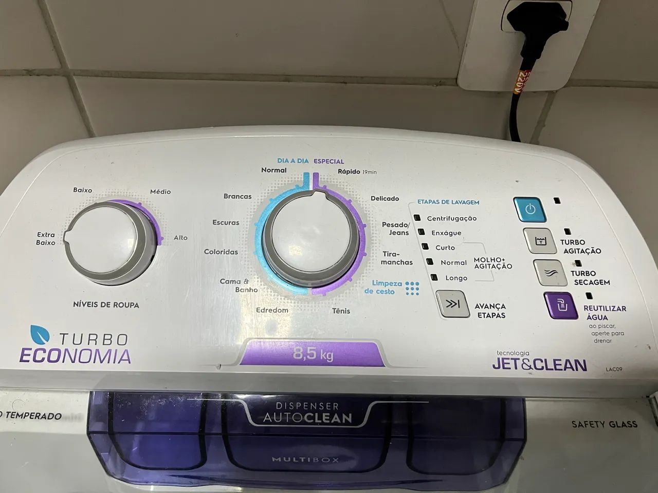 Máquina de Lavar Electrolux 8,5kg Branca Turbo Economia com Jet&Clean - Foto 3
