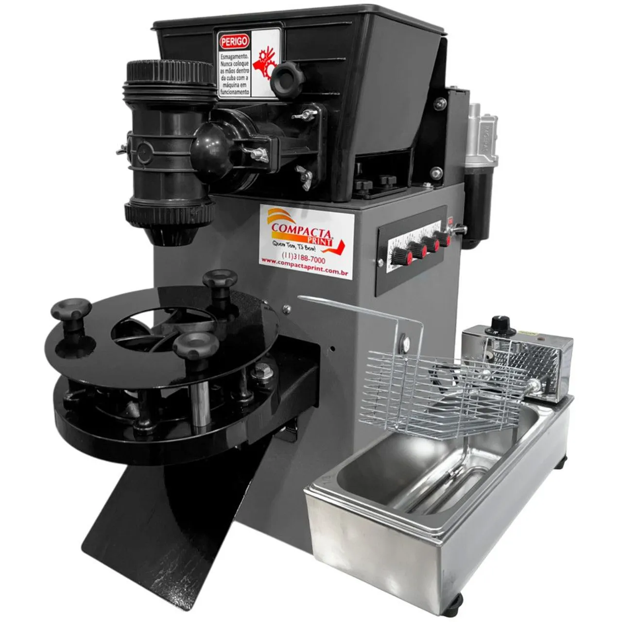 Kit máquina de Fazer SalgadosCompacta Print pop 4.0 + Fritadeira 3 litros