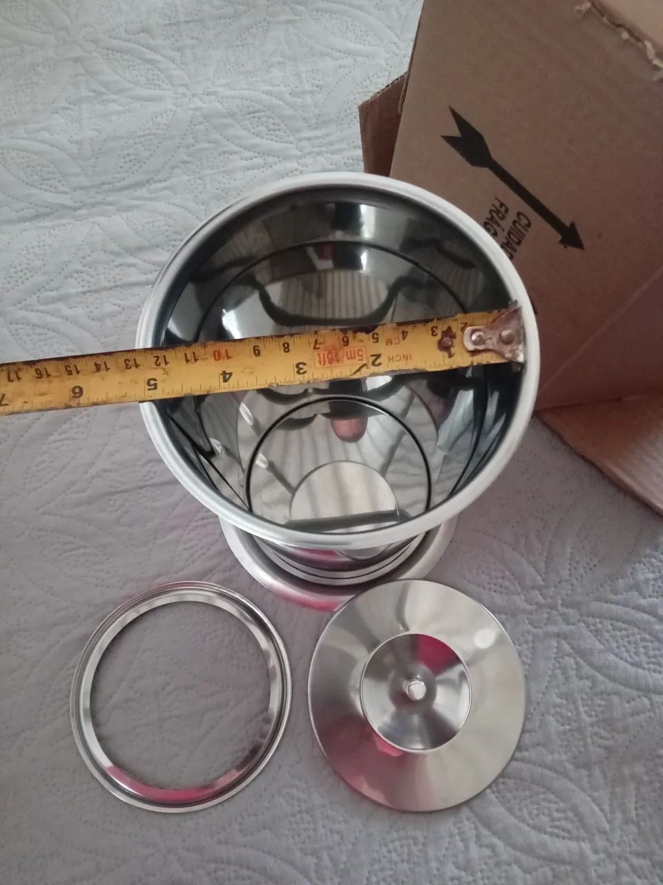Lixeira sobrepor de Aço Inox Para Cozinha - Foto 2