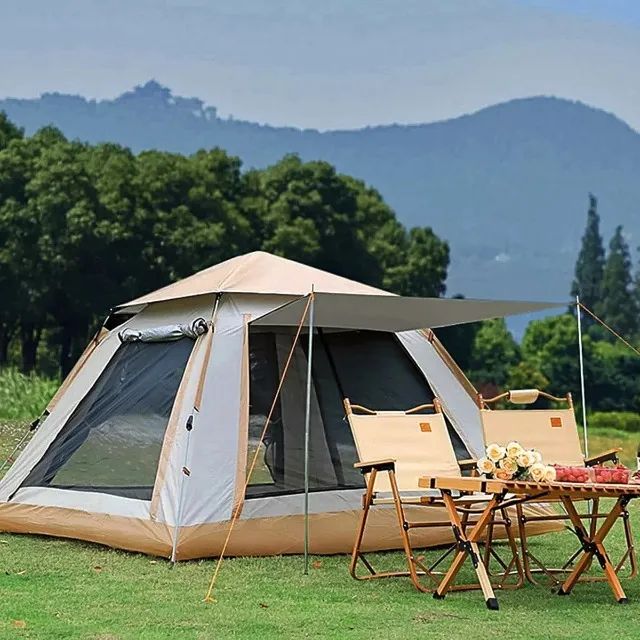 Barraca Camping Iglu De Acampamento Trilhas 4 Pessoas Cor Cinza - Foto 2