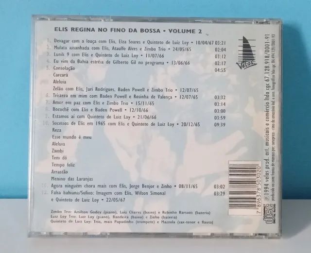 CD Elis Regina - No Fino da Bossa - Volume 2 - 1994 - Foto 2