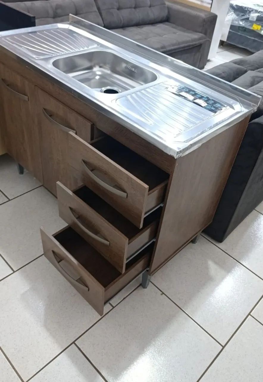 Balcão com pia inox novo garantia entrego promoção hoje  - Foto 2
