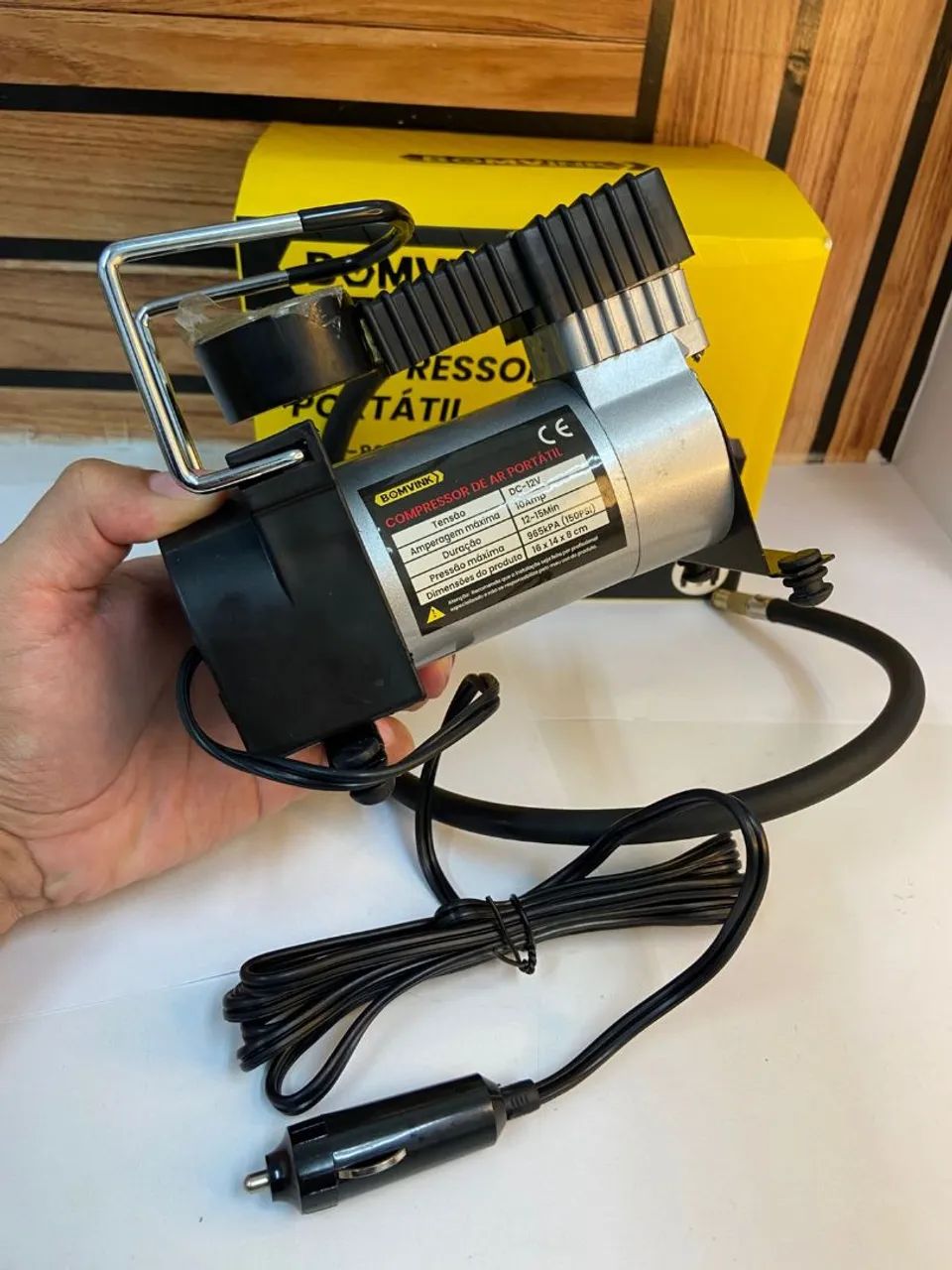 COMPRESSOR DE AR PORTÁTIL BOM-8902 BomVink - Foto 2