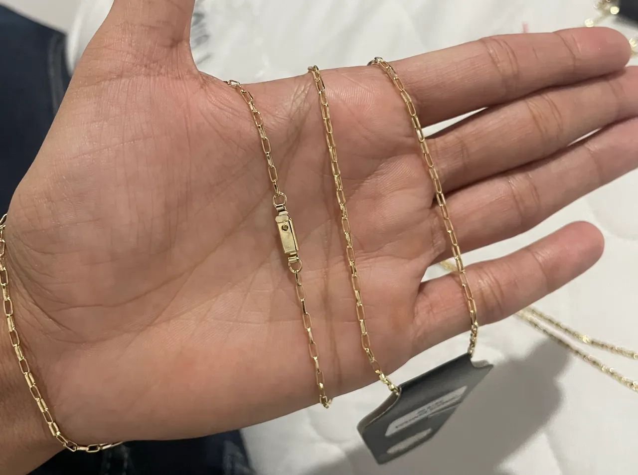 Corrente banhada a ouro 