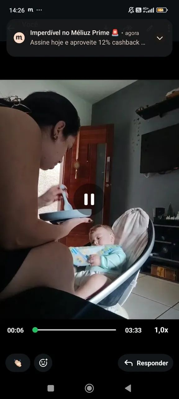 Cadeirinha de balanço de bebê 