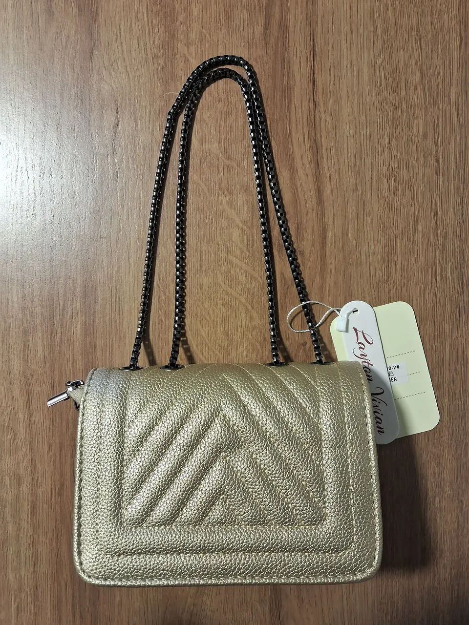 Bolsa transversal dourada  - Foto 3