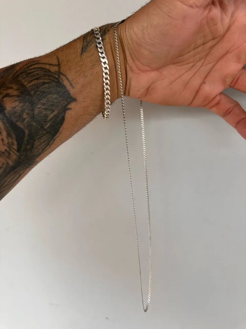 CONJUNTO PRATA 925 COLAR E PULSEIRA  - Foto 2